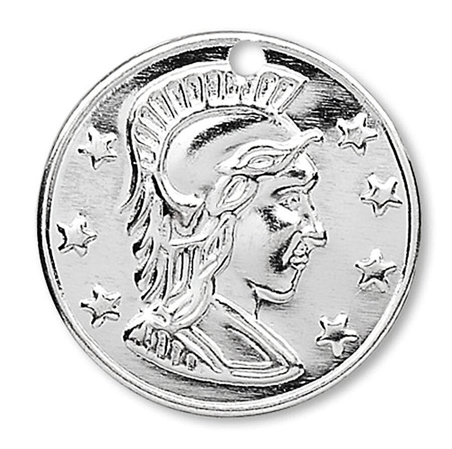 Silver Plated Brass Roman Replica Coin Drop Charms 10mm or 16mm