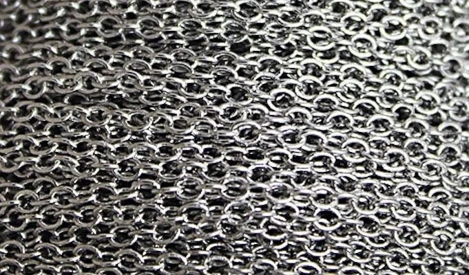 Antiqued Silver Plated Fine Cable Chain, 2x3mm Links - 100 Inches