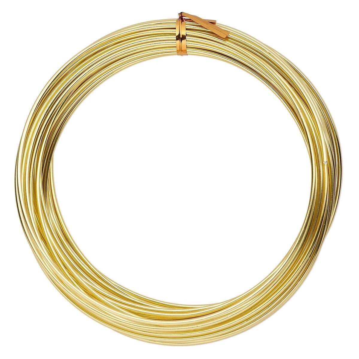 Anodized Aluminum Round Wrapping Wire, 12 Gauge, 45 Feet