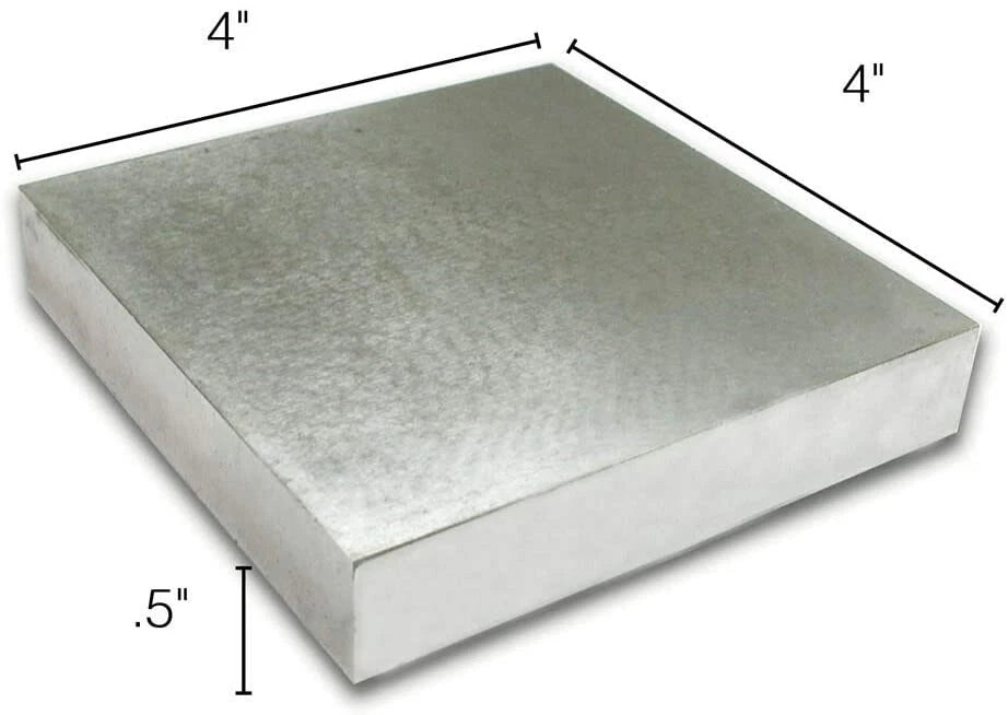 Vintaj Steel Bench Block 4" x 4" x 1/2"
