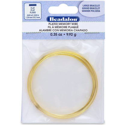 Beadalon Flat Bracelet Memory Wire 2.25 inch, 12 Coils, 0.35 oz