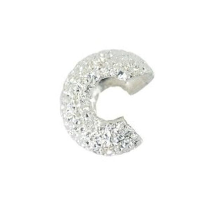 Crimp Cover, 144 Silver Plated Brass 4mm Stardust Covers to Hide Crimps & Knots