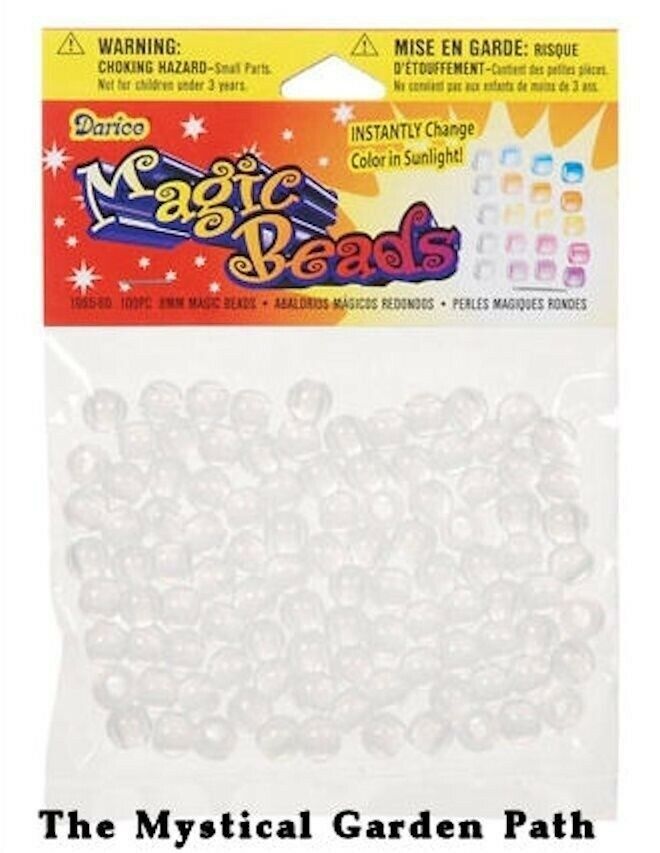 Darice UV Color-Changing Acrylic Round Beads, 8mm, 100 pcs