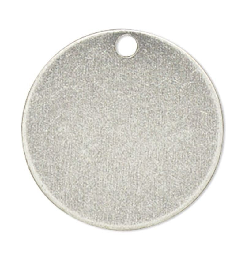 Antiqued Silver Plated Brass 12mm Flat Round Disc Coin Drop Charms (100 pc)