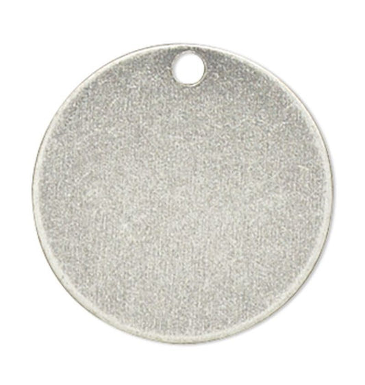 Antiqued Silver Plated Brass 12mm Flat Round Disc Coin Drop Charms (100 pc)