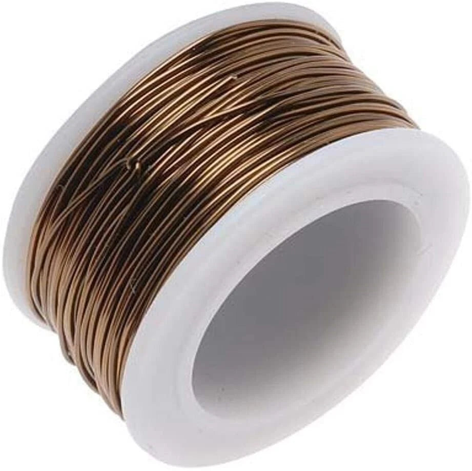 Beadsmith Non-Tarnish Vintage Bronze Round Wire, 20 Gauge, 10 Yards