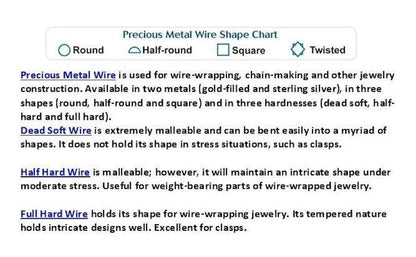 Sterling Silver Round Wire, 24 Gauge (0.51mm), 5 Feet
