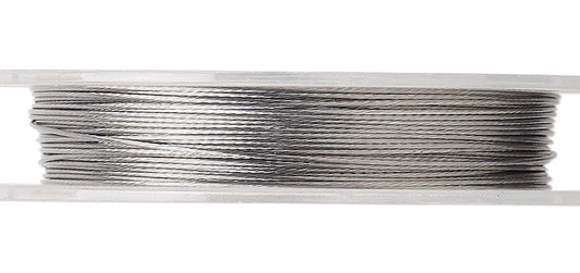 TigerTail Clear Beading Wire 0.015" 7-Strand Stainless Steel 30-Foot Spool