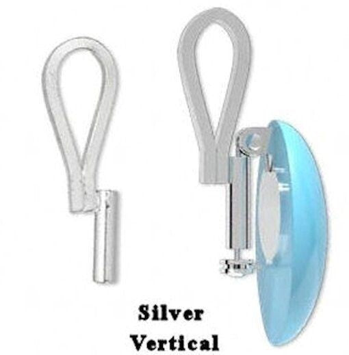 BeadSmith Brass Brooch Pin Converter with Bail, Horizontal or Vertical