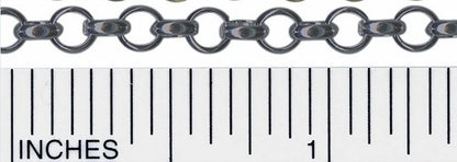 Gunmetal Rolo / Belcher Chain, Brass, 3.9mm Links, 10 Meters (32.8 Feet)