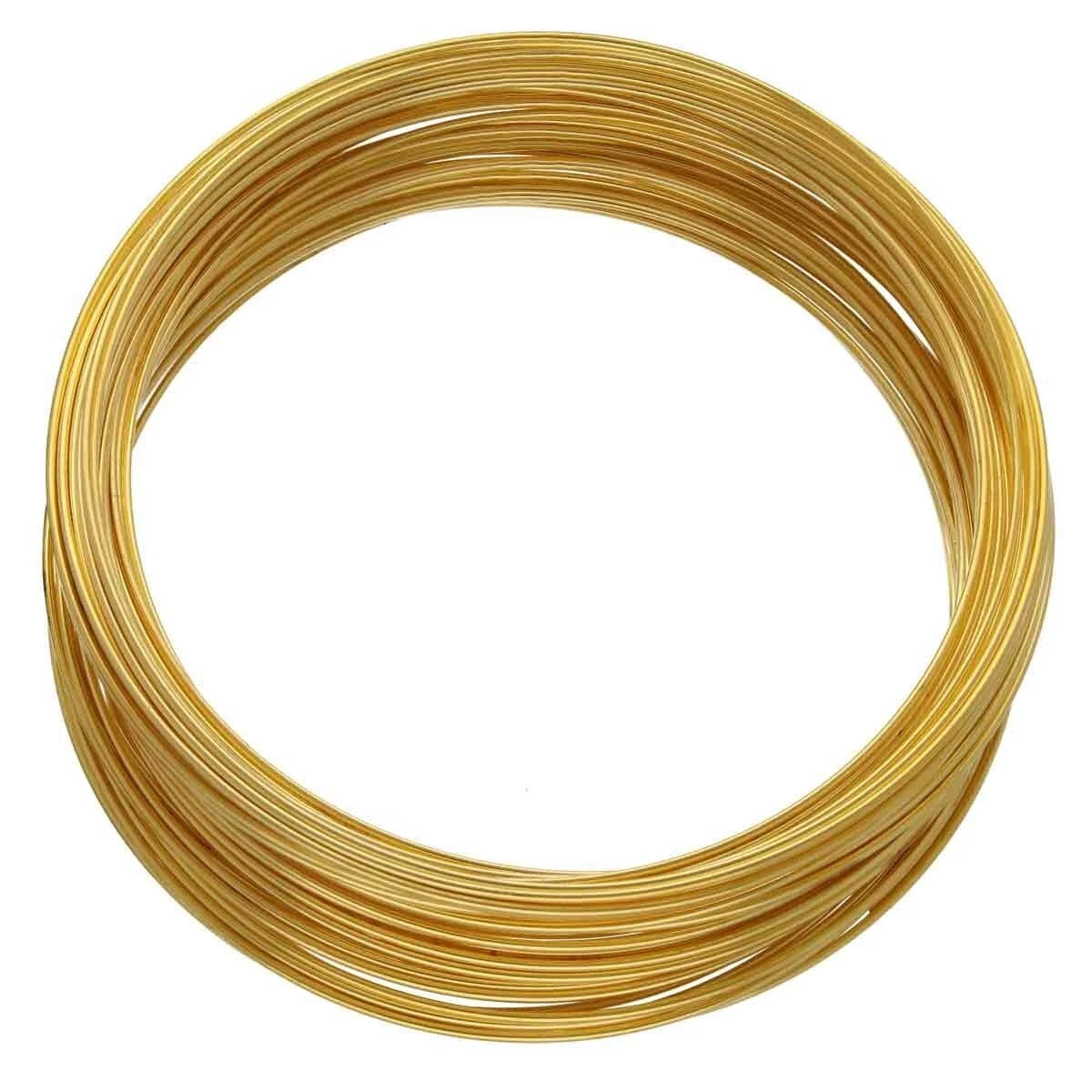 Beadsmith Gold Plated Steel Bracelet Memory Wire 2-1/2", 1 oz (approx. 70 loops)