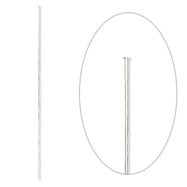 Stick Pins with Clutches, 6 Inch, 18 Gauge, Silver Plated or Gold Brass
