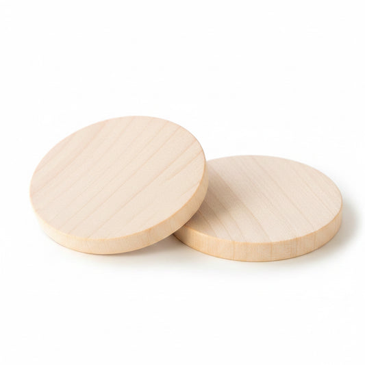 Wood Disc Circles, Hardwood, 2 inch, 100 pcs