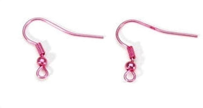 French Fishhook Ear Wires with Ball & Coil, 19x20mm, 20 pcs