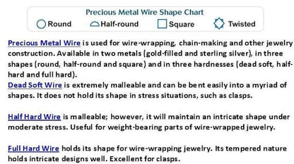 12KT Gold Filled Half Hard Round Wire, 26 Gauge (0.40mm), 5 Feet