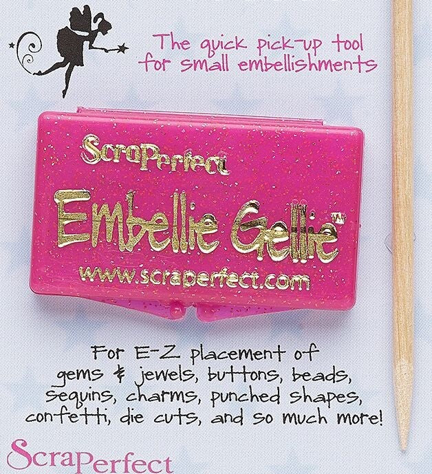 Pink tool box with 'Embellie Geline' branding on a white background