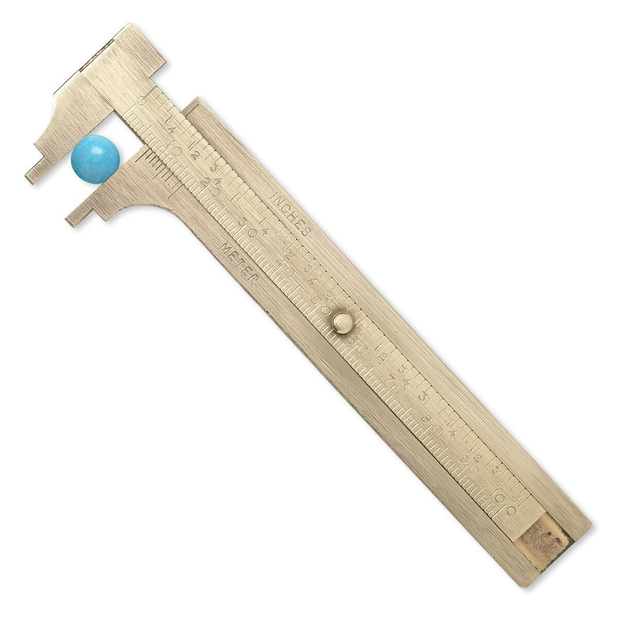 Brass Sliding Gauge, Measures Millimeters & Inches, Up to 100mm (4 Inches)