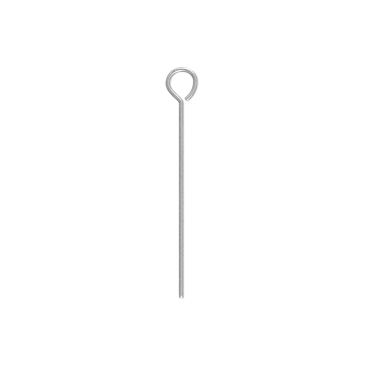 304 Stainless Steel Eye Pins, 24 Gauge (0.51mm), 1 Inch - 100 pcs