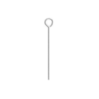 304 Stainless Steel Eye Pins, 24 Gauge (0.51mm), 1 Inch - 100 pcs