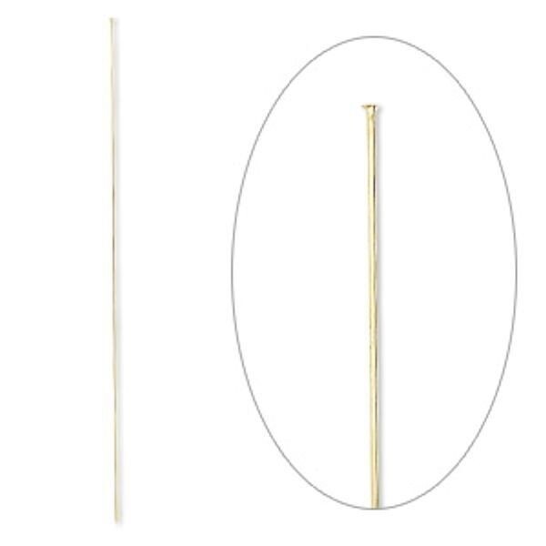 Brass Stick Pins with Clutches 8 inch, 18 Gauge