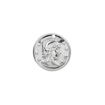 Silver Plated Brass Roman Replica Coin Drop Charms 10mm or 16mm