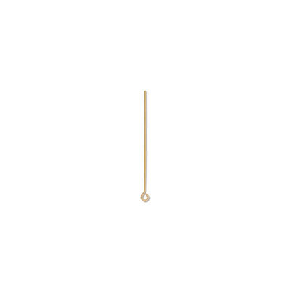 144 Gold Plated Brass 21 Gauge 1.5" Long Standard Eye Pins