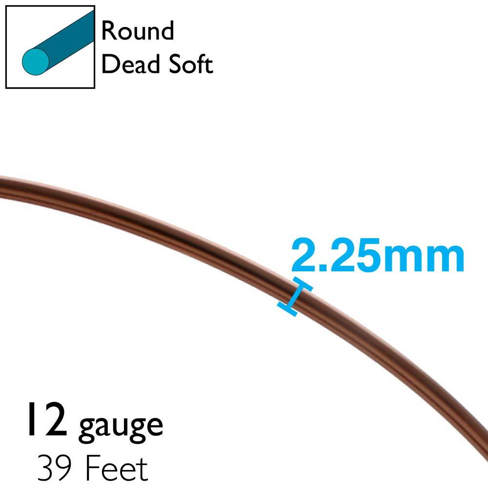 BeadSmith Anodized Aluminum Wire 12 Gauge - 39 Feet