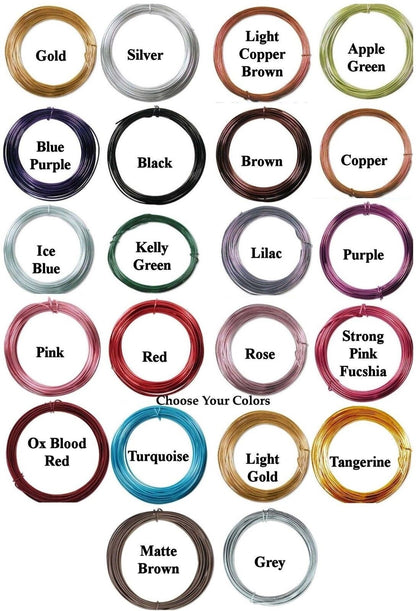 BeadSmith Anodized Aluminum Wire 12 Gauge - 39 Feet