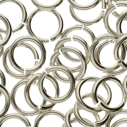 BeadSmith Silver Plated JumpLock Jump Rings - 4mm, 8mm, or 10mm