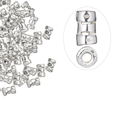 Sterling Silver Crimp Tube Beads, 5x3mm, 10 pcs