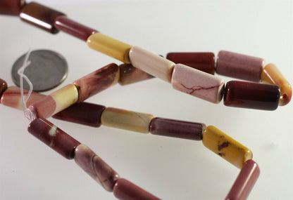 Mookaite Multi Color 8x16mm Pillow Rectangle Beads with 1mm Hole 1 Strand (26 pc)