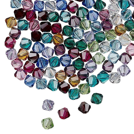 Swarovski Birthstone Color Mix Xilion Bicone Beads (5328), 4mm, 144 pcs