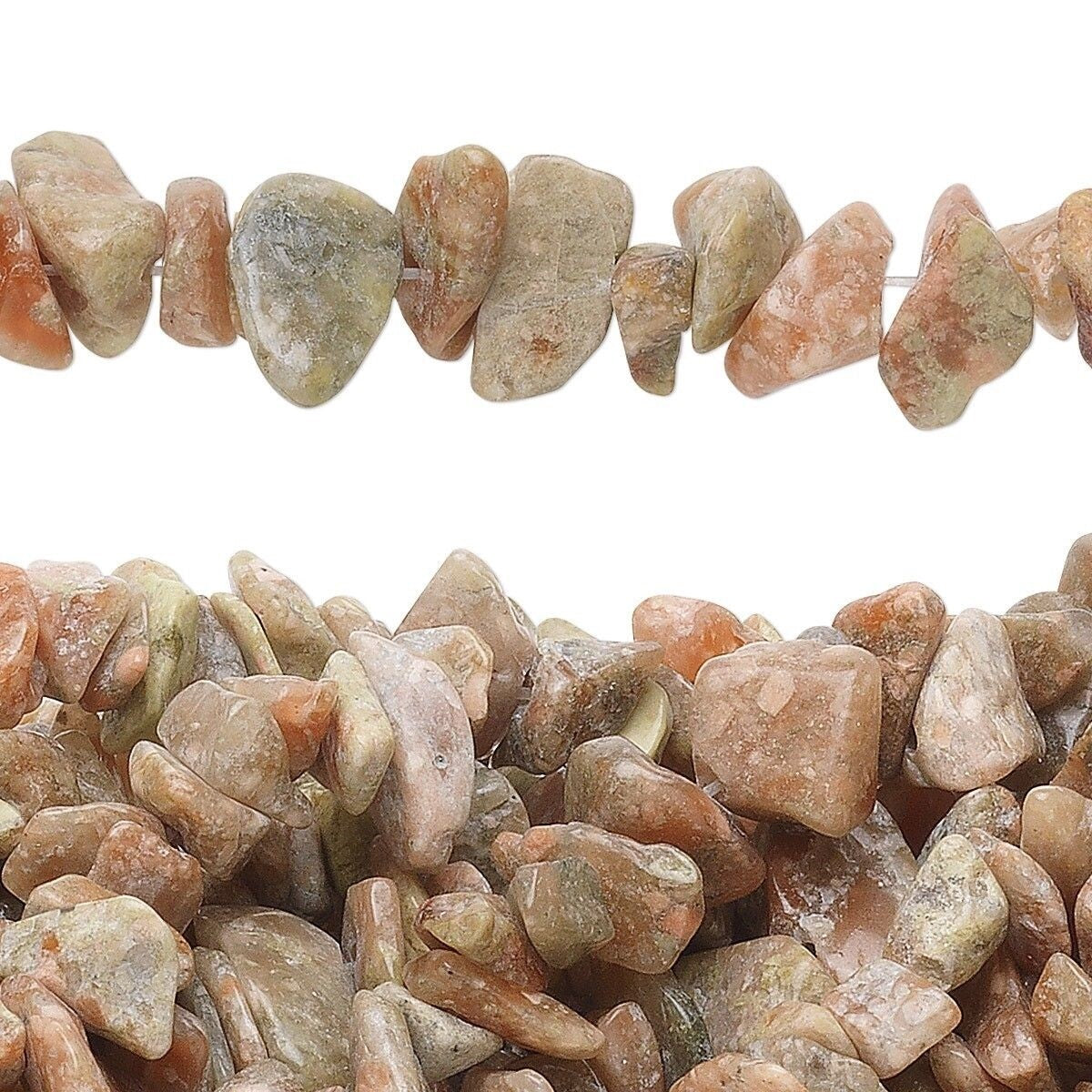 Beads, Autumn Jasper (Natural) B/C Grade 2-10mm Medium Chip, 1 Strand (34 inch)