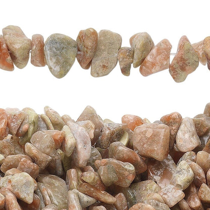 Beads, Autumn Jasper (Natural) B/C Grade 2-10mm Medium Chip, 1 Strand (34 inch)