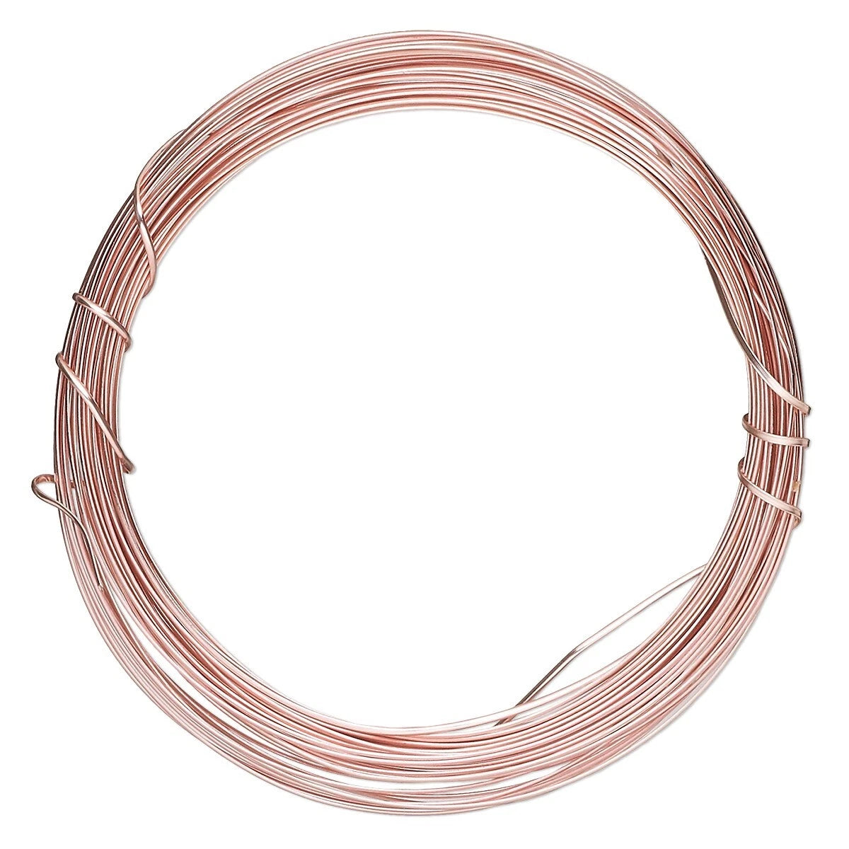 ParaWire Rose Gold Half Round Non-Tarnish Copper Wire, 21 Gauge (0.72mm), 4 Yards