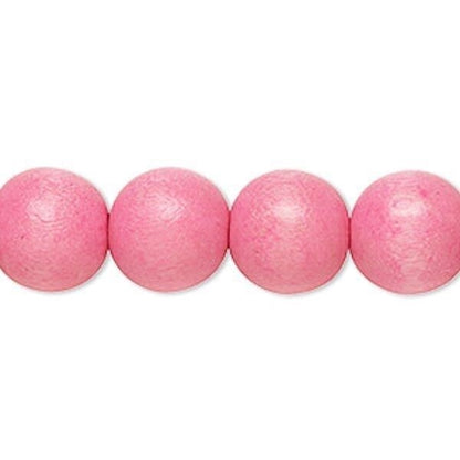 Cheesewood Round Beads, Dyed & Waxed, 11-12mm, 2 Strands, Approx. 70 Beads