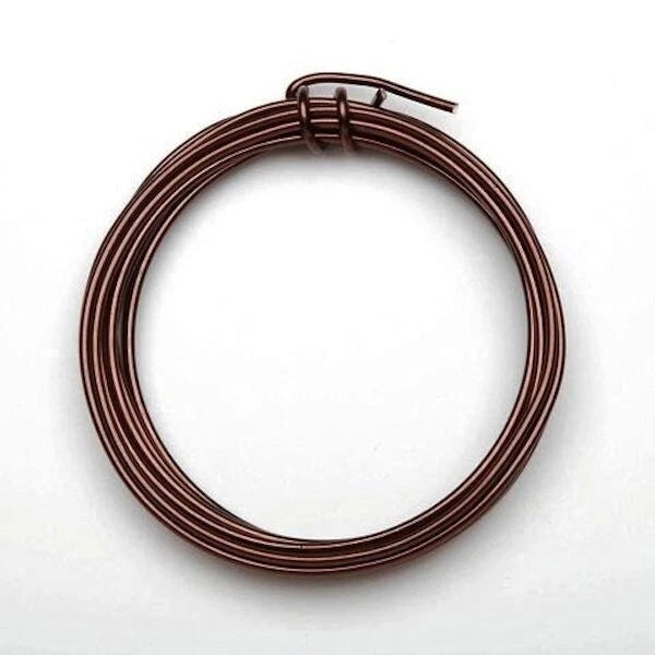 Aluminum Wrapping Wire, Brown, 12 Gauge, 3 Yards