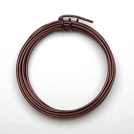 Aluminum Wrapping Wire, Brown, 12 Gauge, 3 Yards