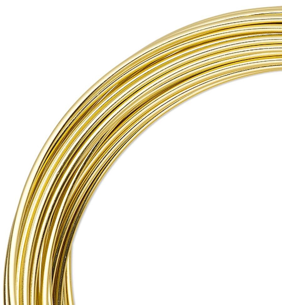 BeadSmith Anodized Aluminum Wire 12 Gauge Gold 45 Feet