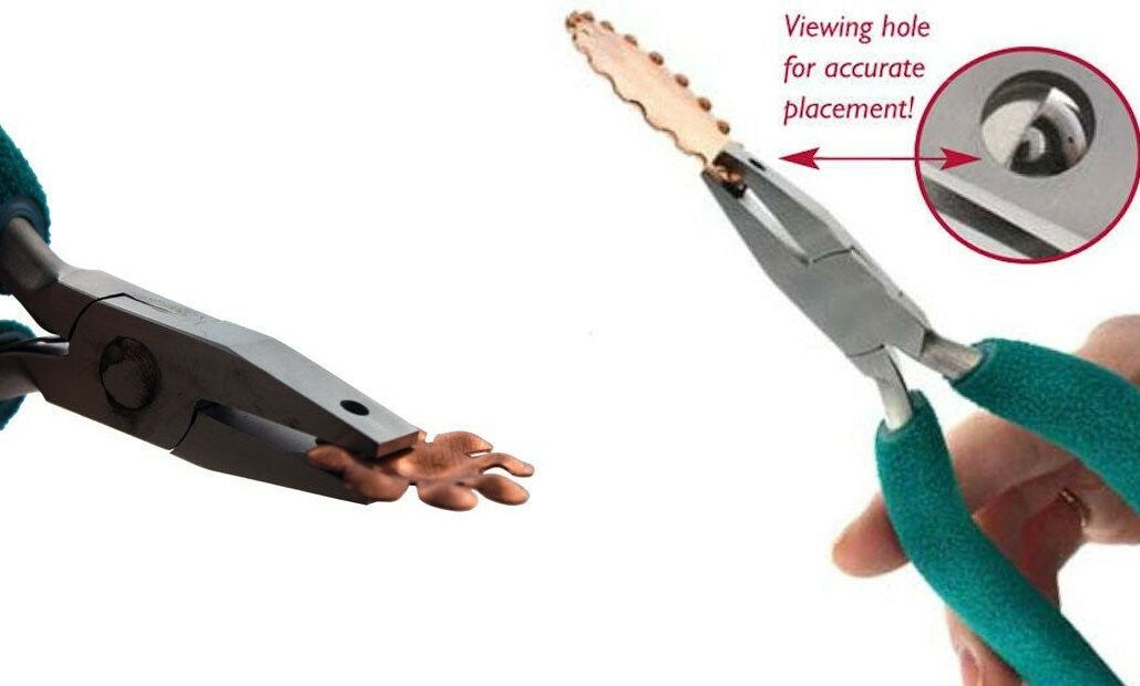 BeadSmith 5mm Dimple Pliers with Viewfinder for Metal Domes & Indents