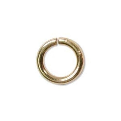 BeadSmith Gold Plated Brass JumpLock Jump Rings 8mm 16 Gauge - 50 pcs