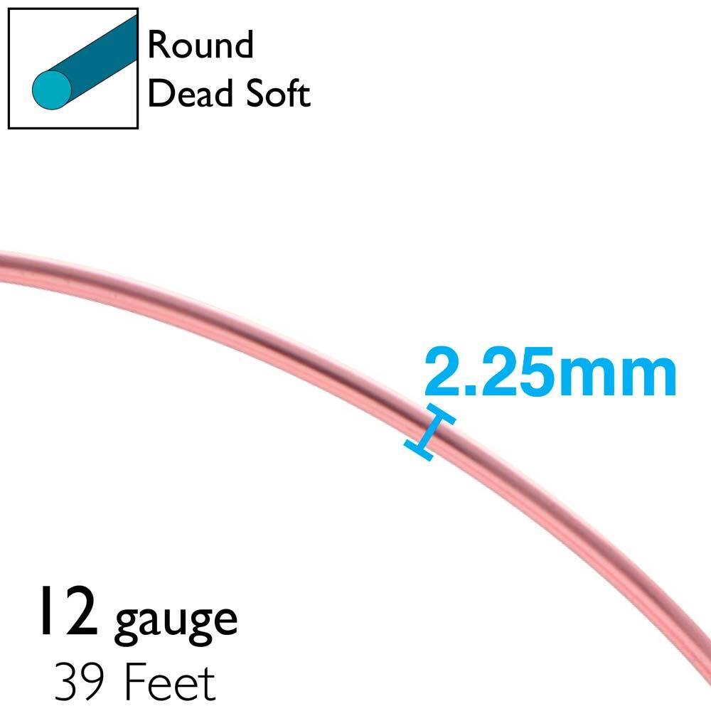 BeadSmith Anodized Aluminum Wire 12 Gauge - 39 Feet