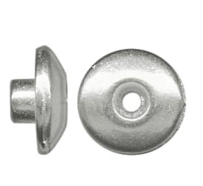 Bead Aligner, 10 Rhodium Plated Pewter 7x4mm Smooth Hole Adapters To Stop Wobble