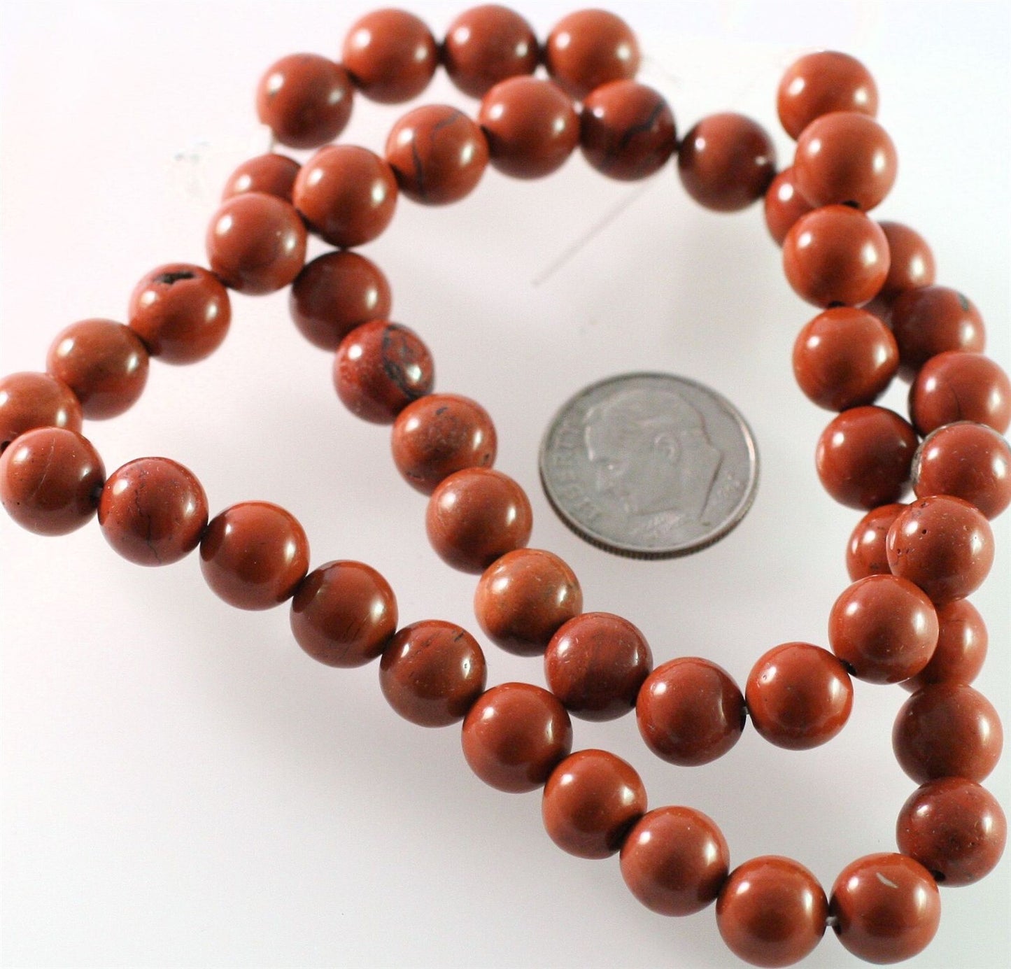 Beads, Red Jasper (Natural) B Grade 8mm Round, 1 Strand (approx. 50 pcs)