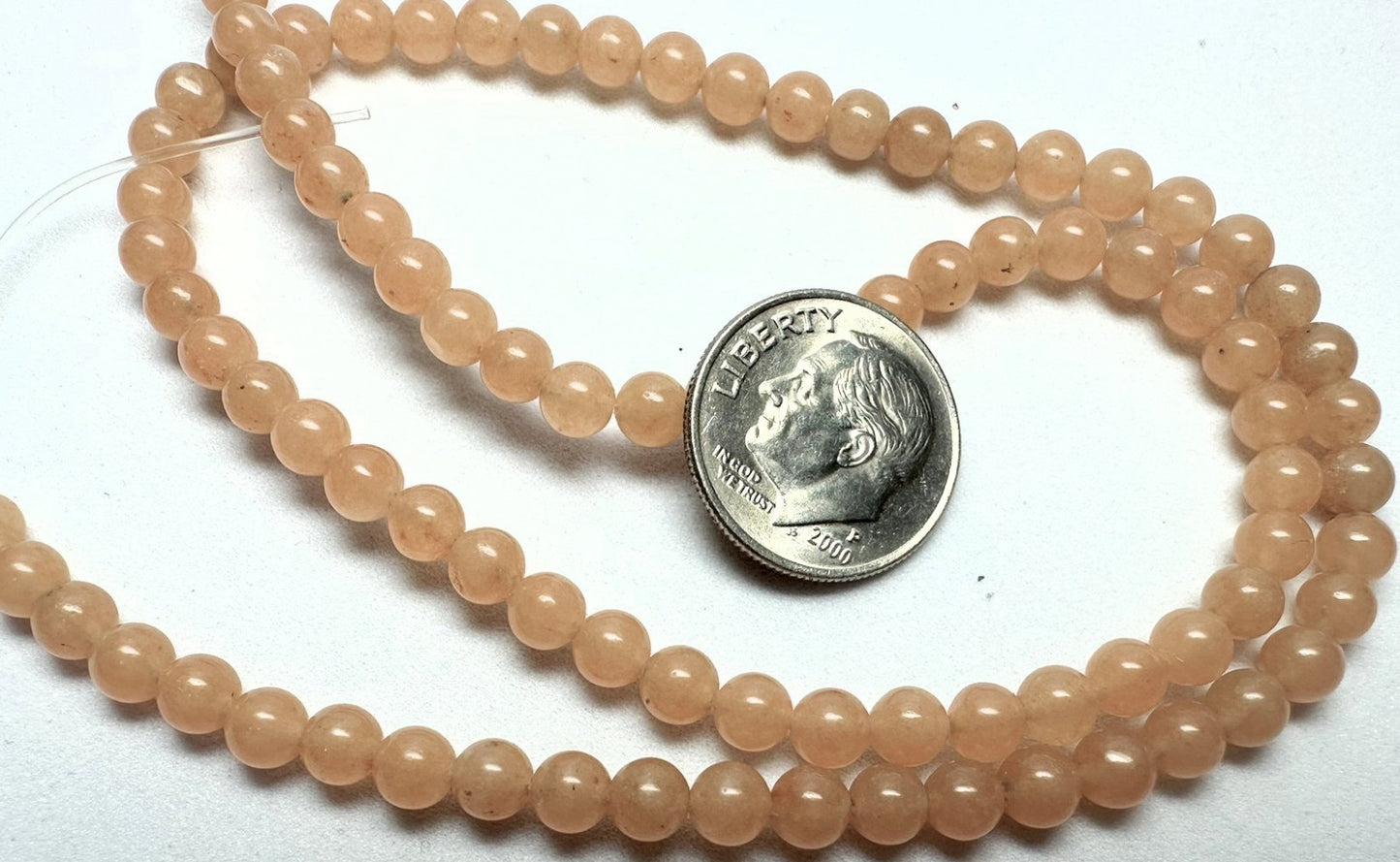 Natural Red Aventurine Round Beads with 0.5-1.5mm Hole, 1 Strand