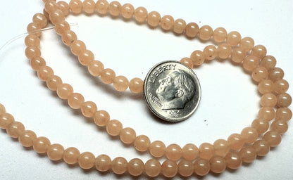 Natural Red Aventurine Round Beads with 0.5-1.5mm Hole, 1 Strand