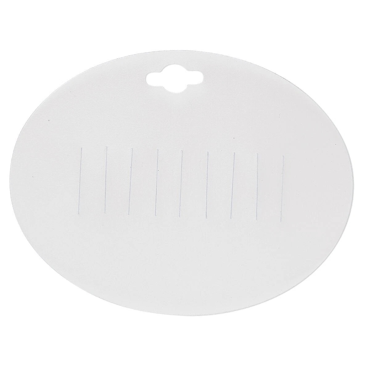 Frosted Clear Plastic Oval Barrette & Brooch Display Cards 3-1/2 x 2-5/8 inch, 100 pcs
