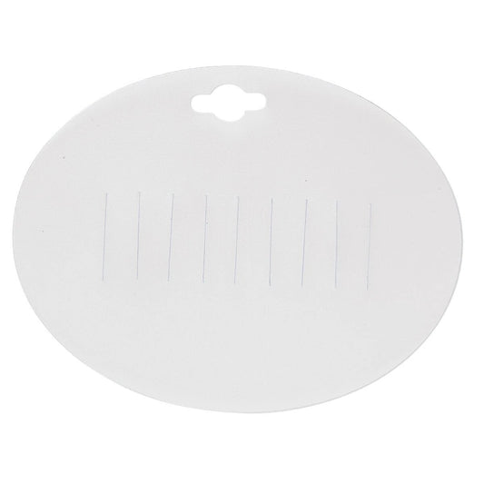 Frosted Clear Plastic Oval Barrette & Brooch Display Cards 3-1/2 x 2-5/8 inch, 100 pcs
