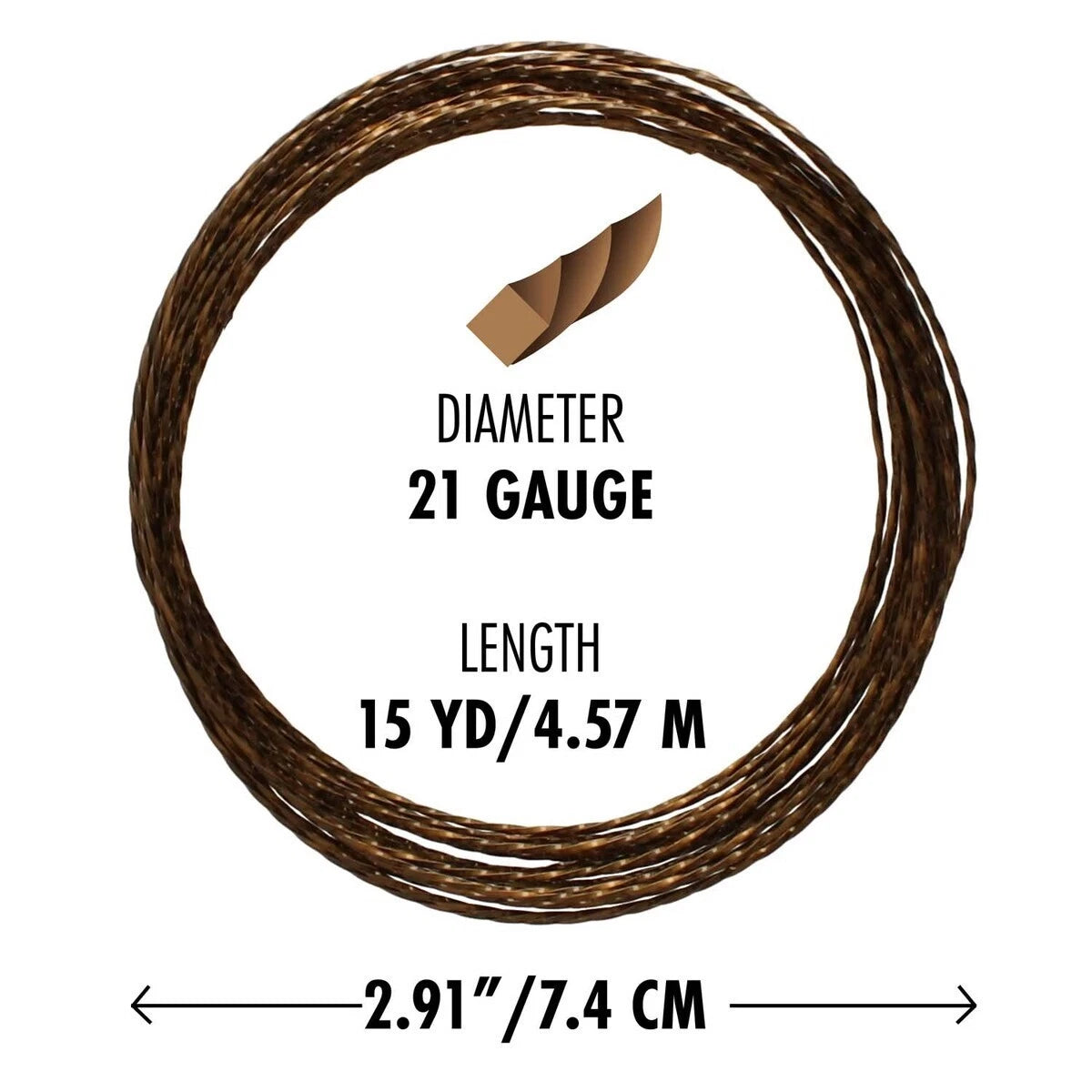 Beadsmith Vintage Bronze Twisted Square Wrapping Wire, 21 Gauge (1.02mm), 15 ft
