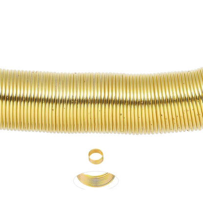 Gold Plated Stainless Steel 1/2" Toe Ring Memory Wire, 1 Ounce (approx. 250 Loops)